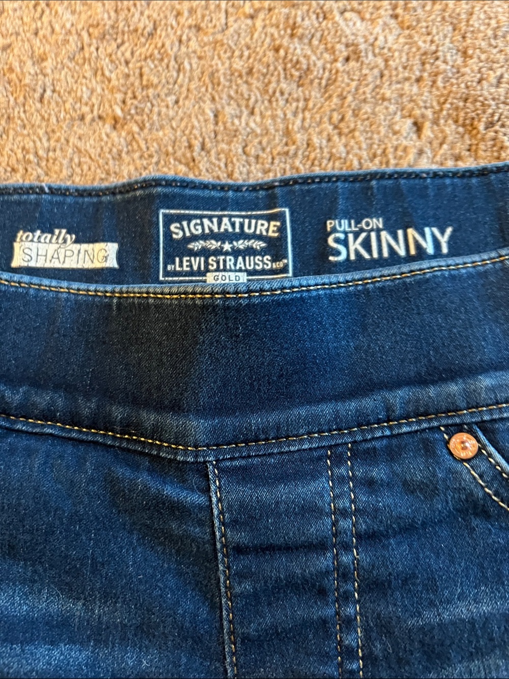 Signature by Levi Strauss Dark Blue Skinny Jeans - Picture 2 of 4